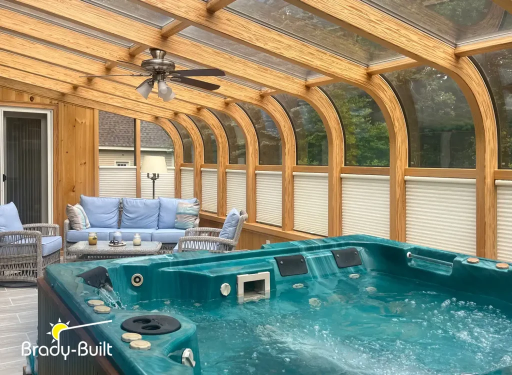 Sunroom with Hot Tub
