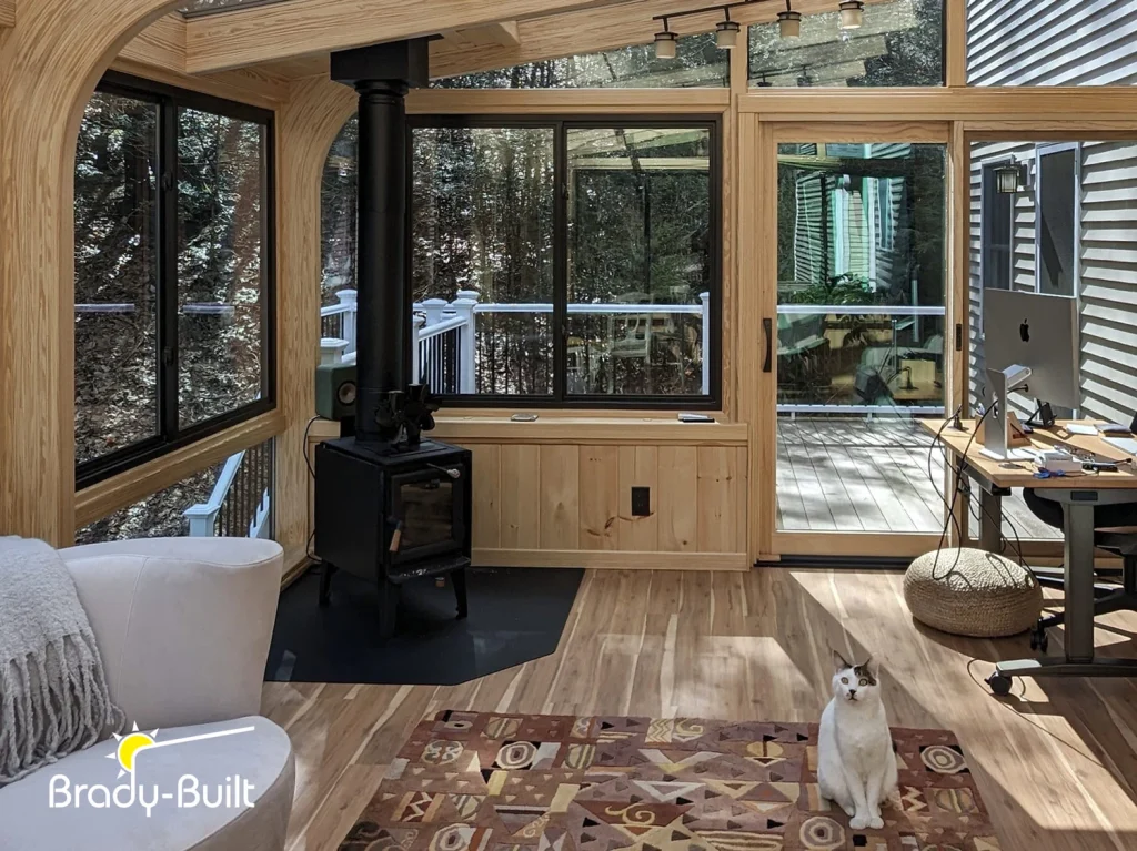 Sunroom with Wood Stove